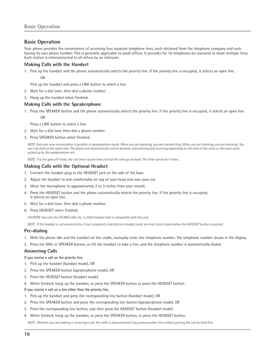 Basic operation | RCA 25415 User Manual | Page 16 / 32