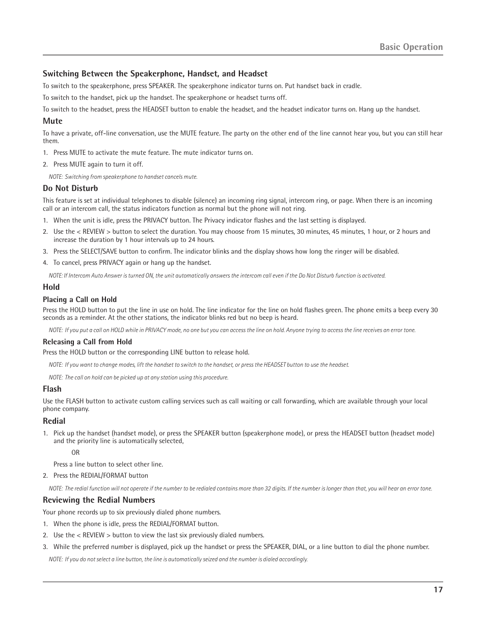 Basic operation | RCA 25415 User Manual | Page 17 / 32