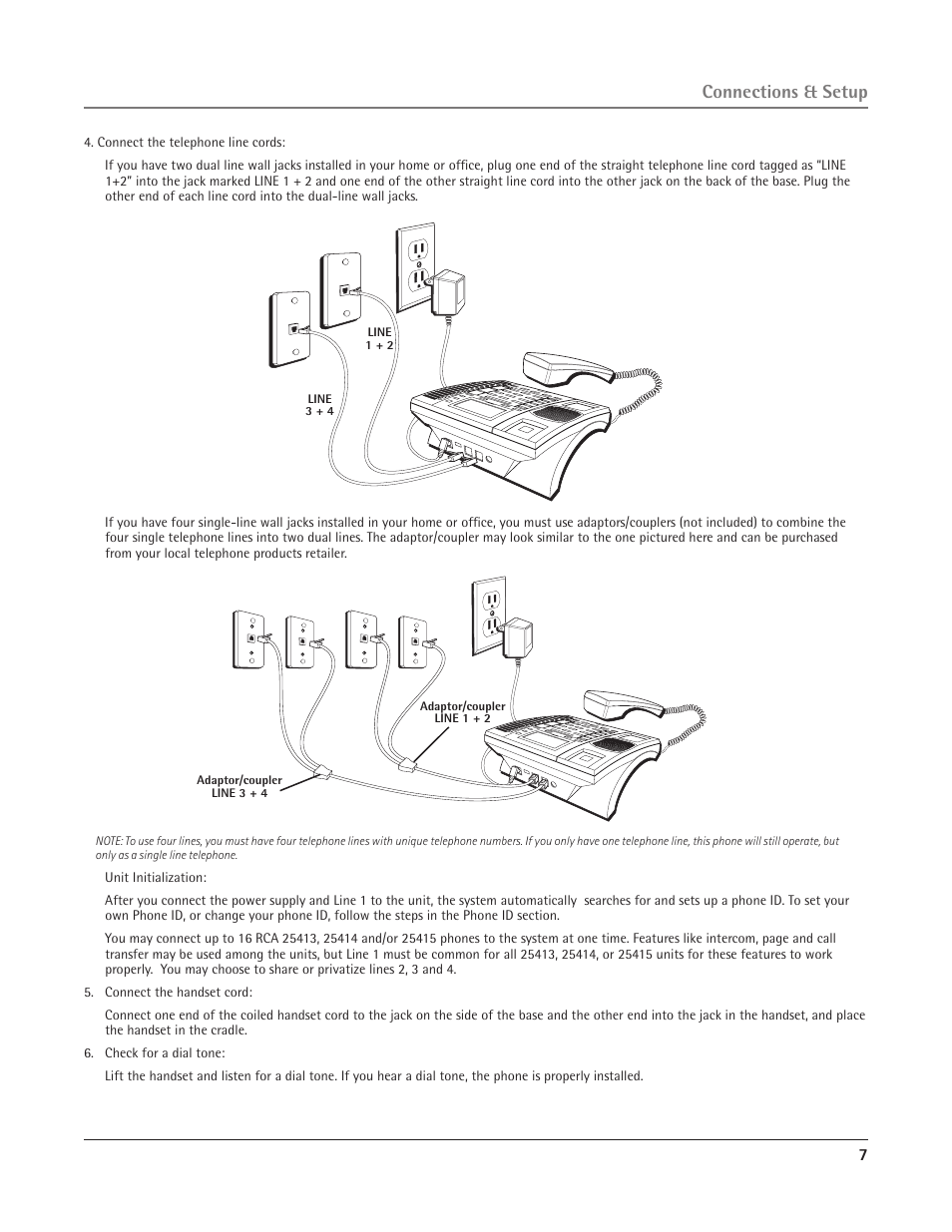 Connections & setup | RCA 25415 User Manual | Page 7 / 32