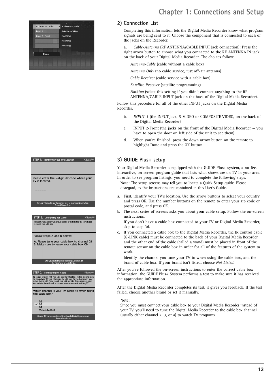 Chapter 1: connections and setup | RCA DRC7005N User Manual | Page 15 / 64