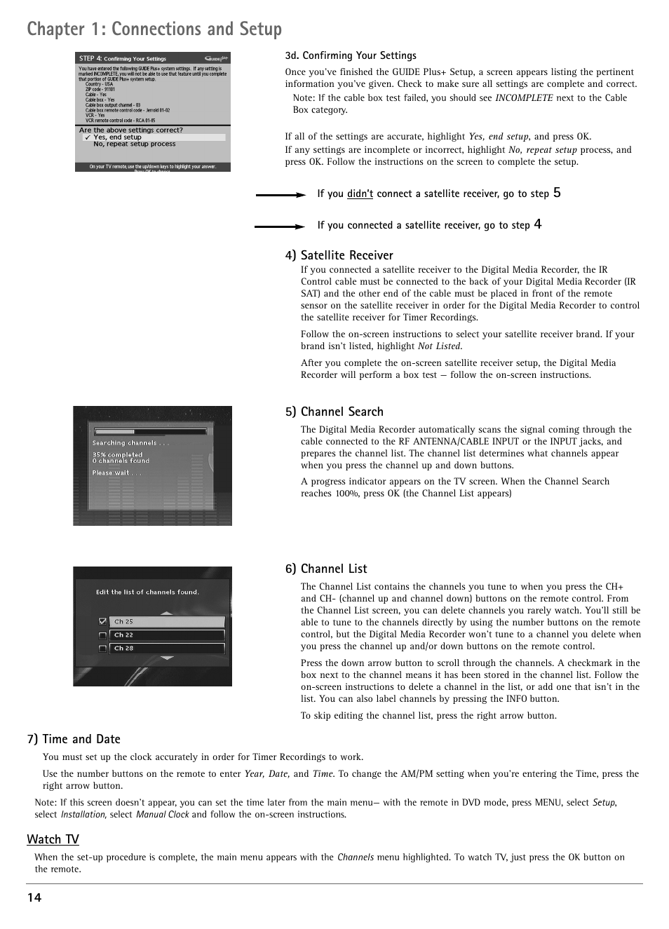 Chapter 1: connections and setup | RCA DRC7005N User Manual | Page 16 / 64