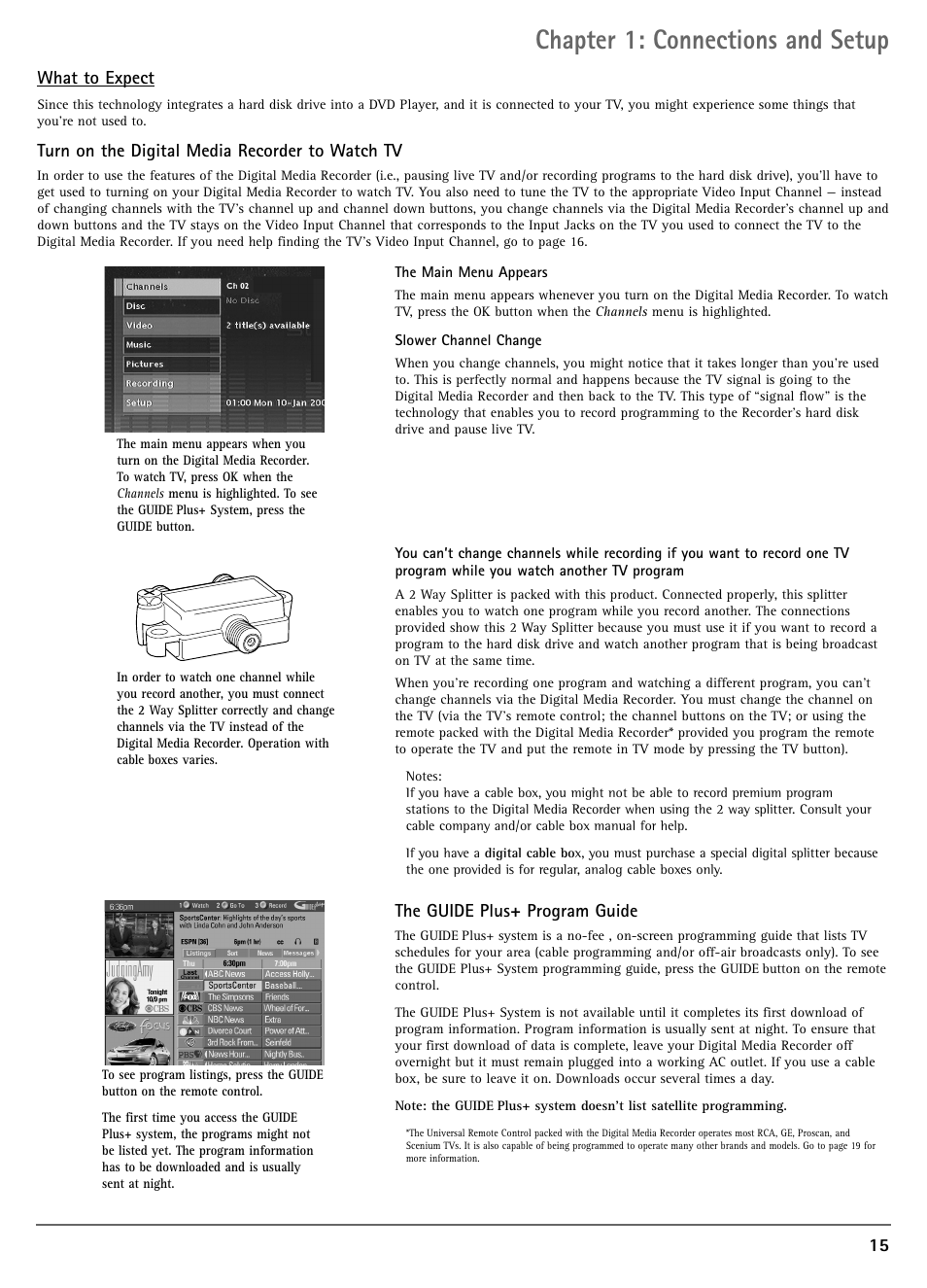 Chapter 1: connections and setup | RCA DRC7005N User Manual | Page 17 / 64