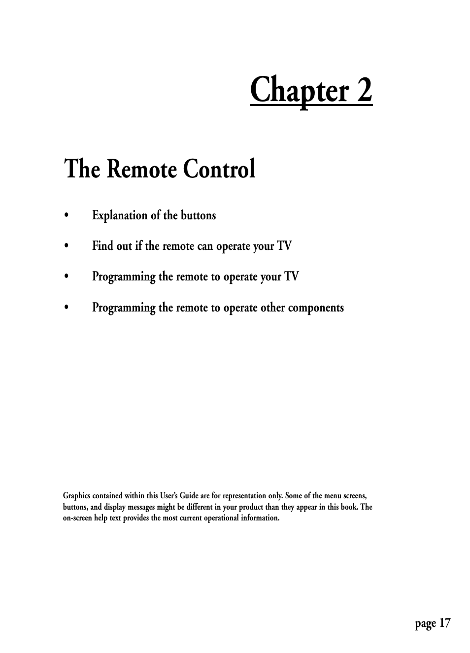 Chapter 2, The remote control | RCA DRC7005N User Manual | Page 19 / 64