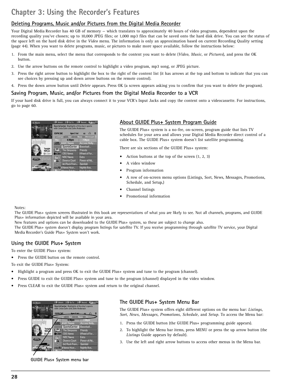 Chapter 3: using the recorder’s features | RCA DRC7005N User Manual | Page 30 / 64