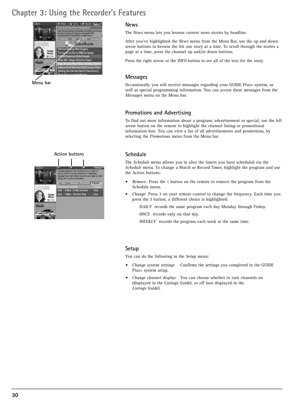 Chapter 3: using the recorder’s features | RCA DRC7005N User Manual | Page 32 / 64