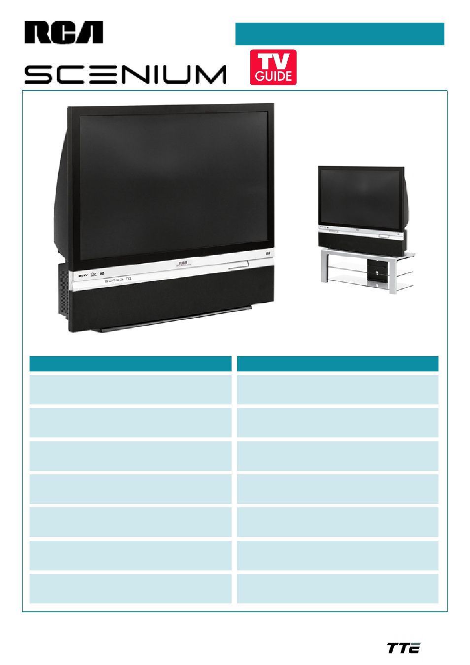 RCA HD50LPW169 User Manual | 2 pages