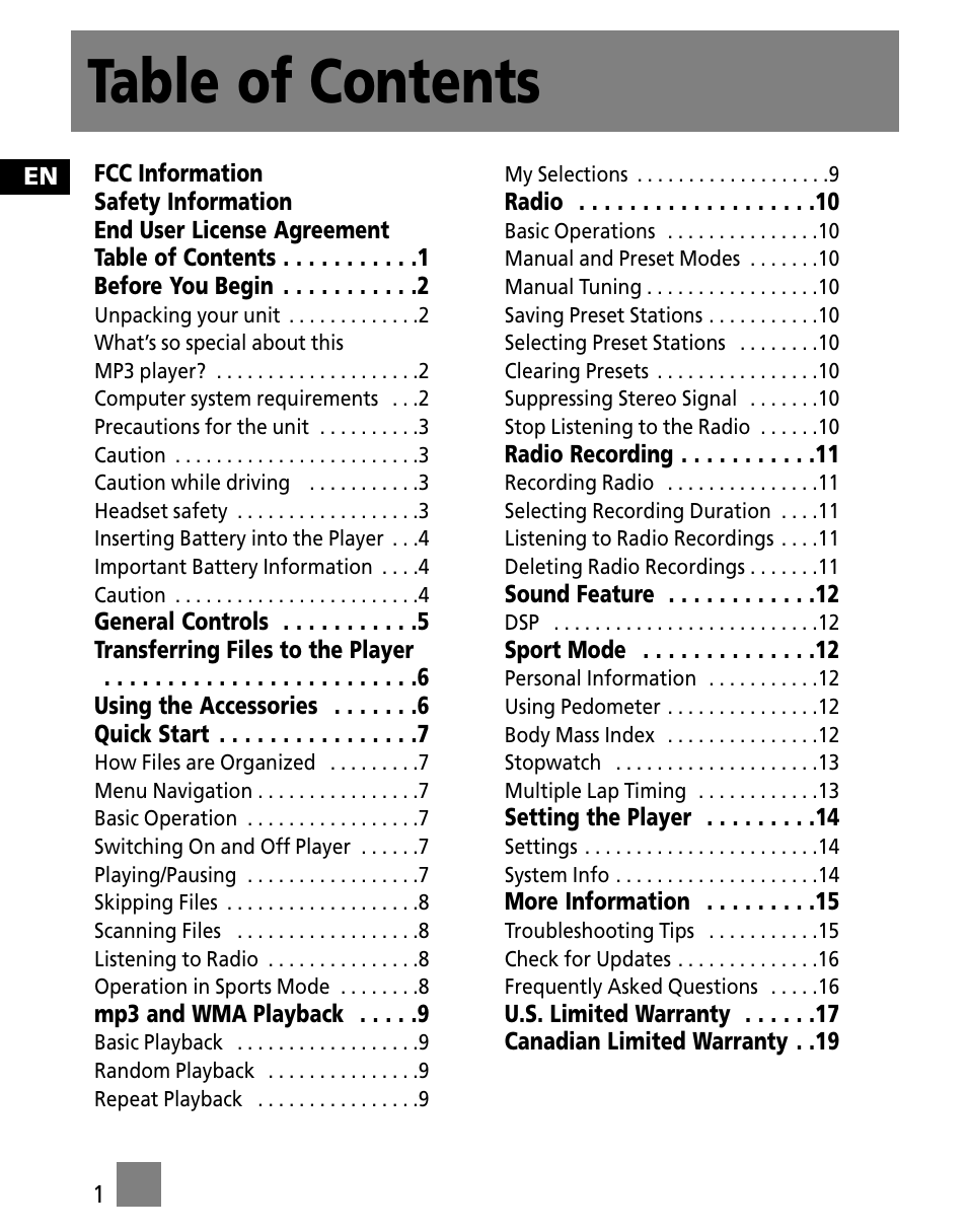 RCA S1000 User Manual | Page 10 / 49