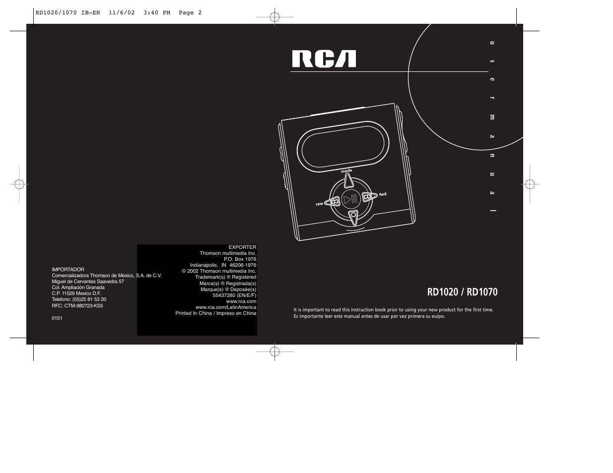 Usermanual | RCA 5567206A User Manual | Page 2 / 10