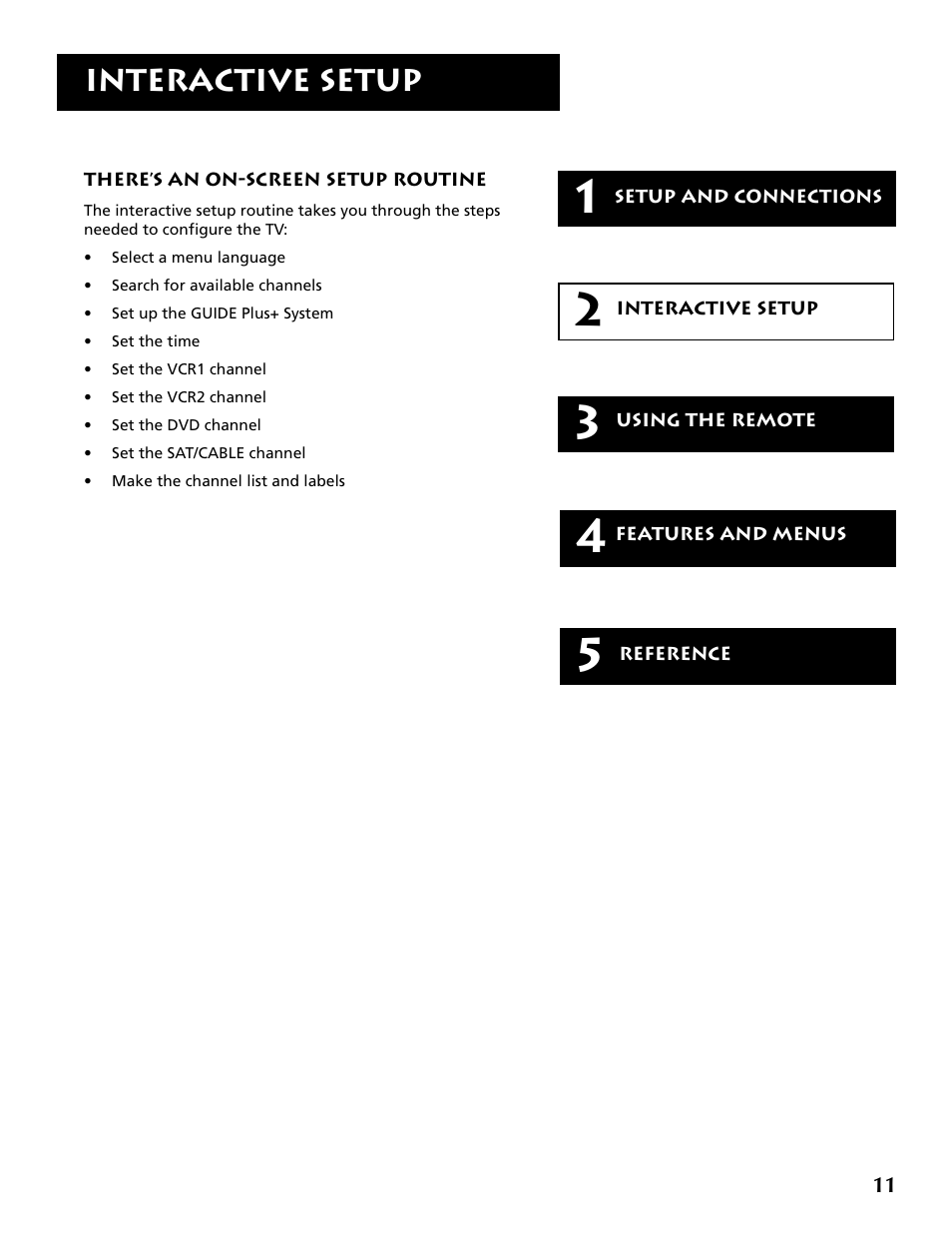 Interactive setup | RCA P52936 User Manual | Page 13 / 64