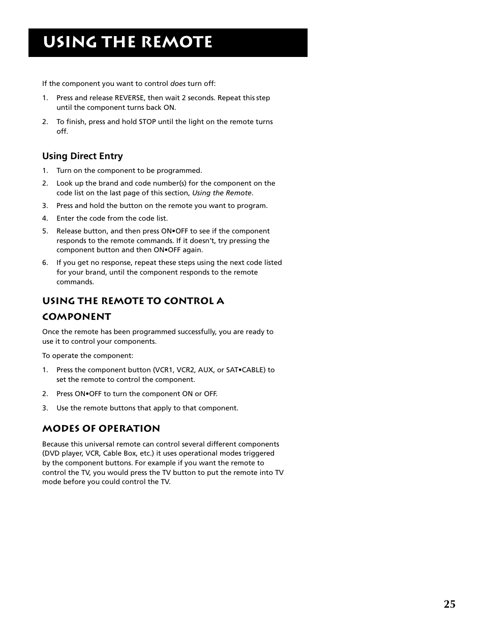 Using the remote | RCA P52936 User Manual | Page 27 / 64