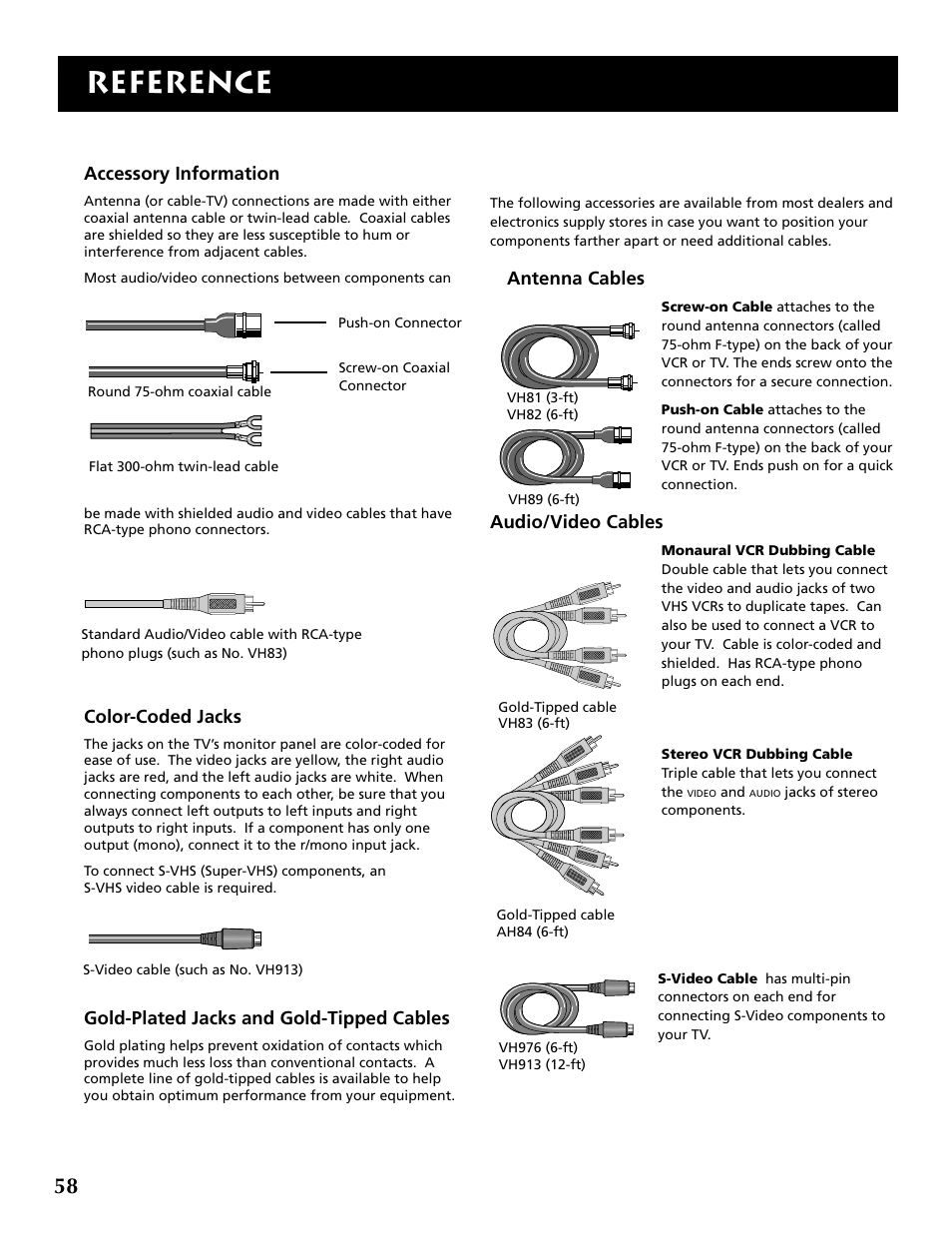 Reference | RCA P52936 User Manual | Page 60 / 64