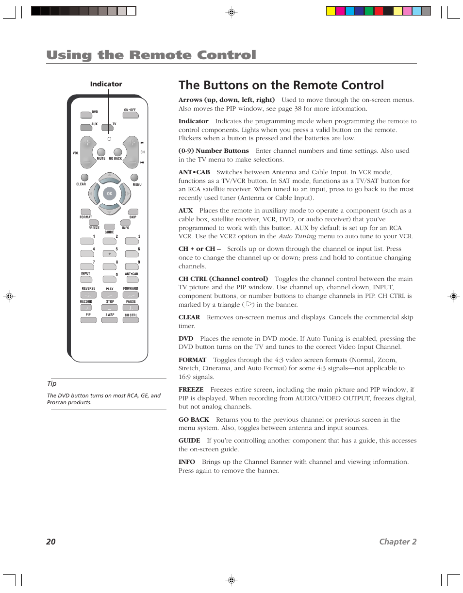 20 chapter 2 | RCA HD52W55 User Manual | Page 22 / 80
