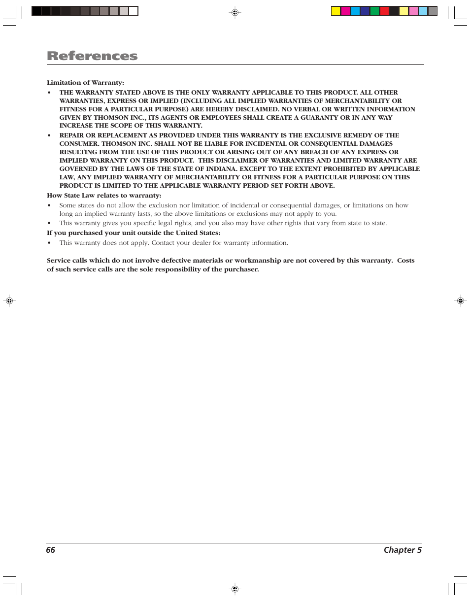 References | RCA HD52W55 User Manual | Page 68 / 80