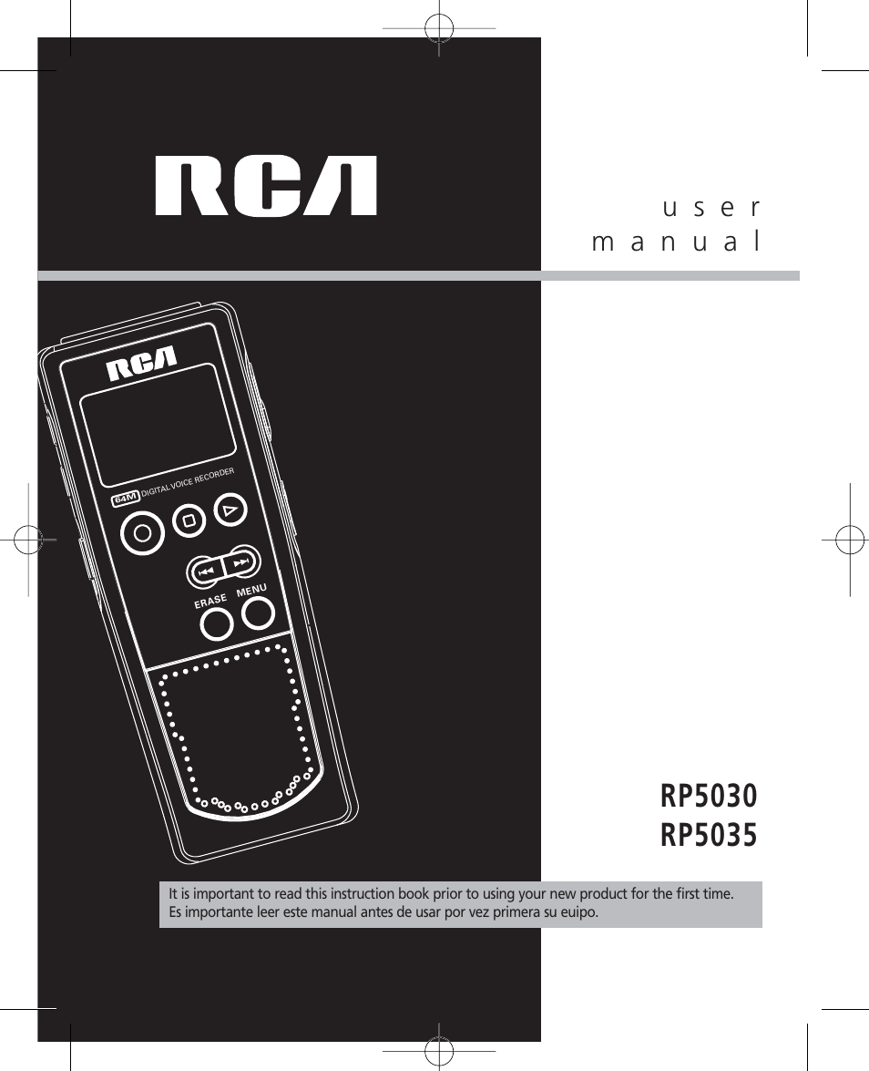 RCA RP5035 User Manual | 24 pages