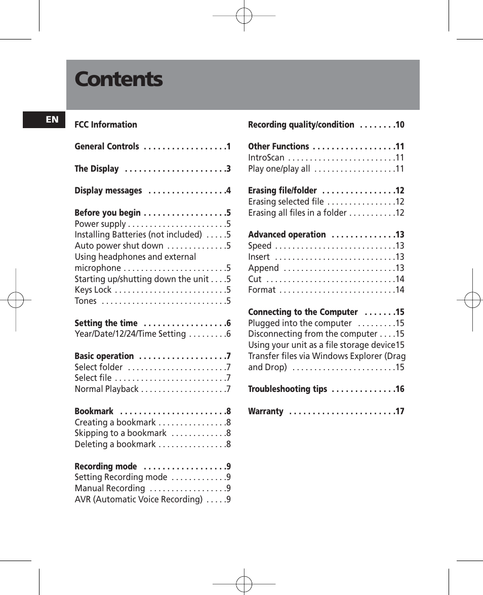 RCA RP5035 User Manual | Page 4 / 24