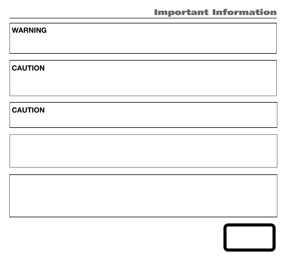 Important information, Warning, Caution | RCA RC5400P User Manual | Page 3 / 78