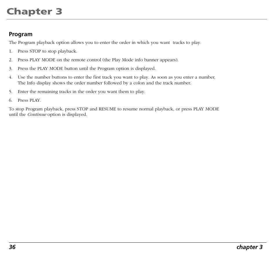 Chapter 3 | RCA RC5400P User Manual | Page 40 / 78