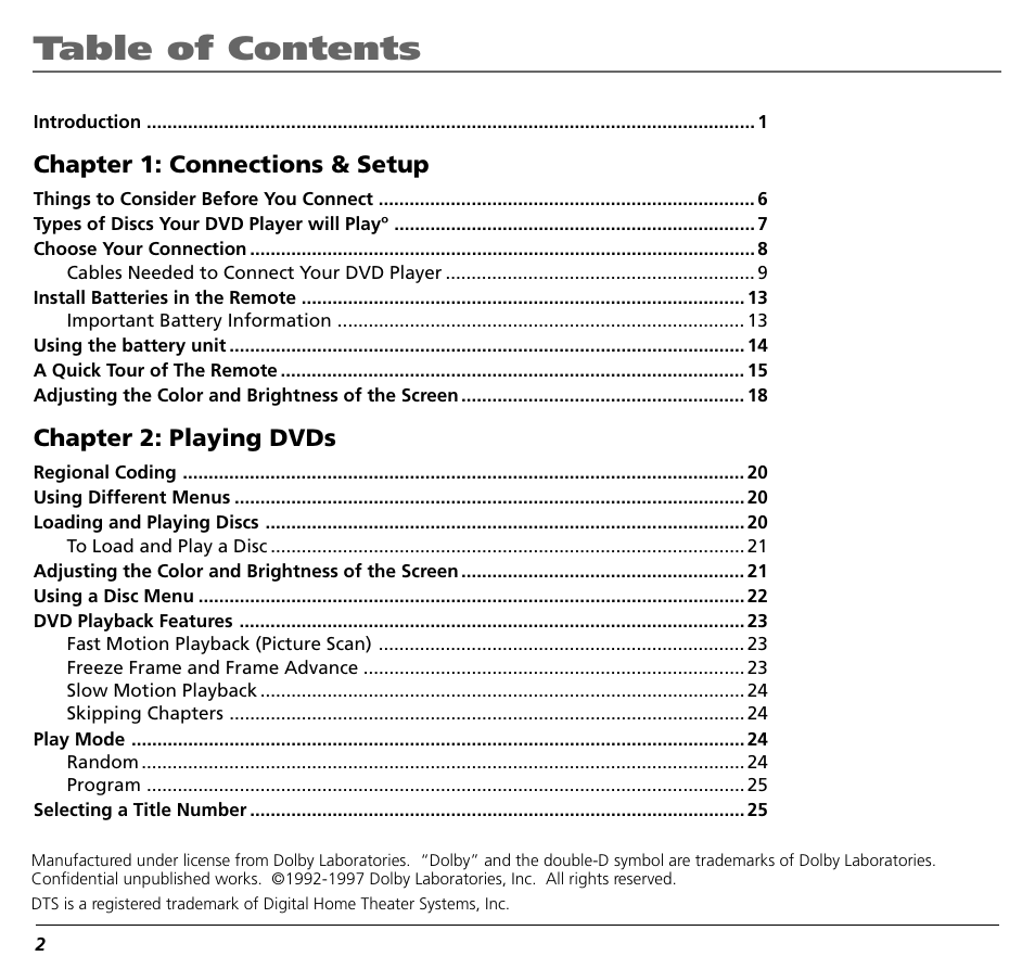 RCA RC5400P User Manual | Page 6 / 78