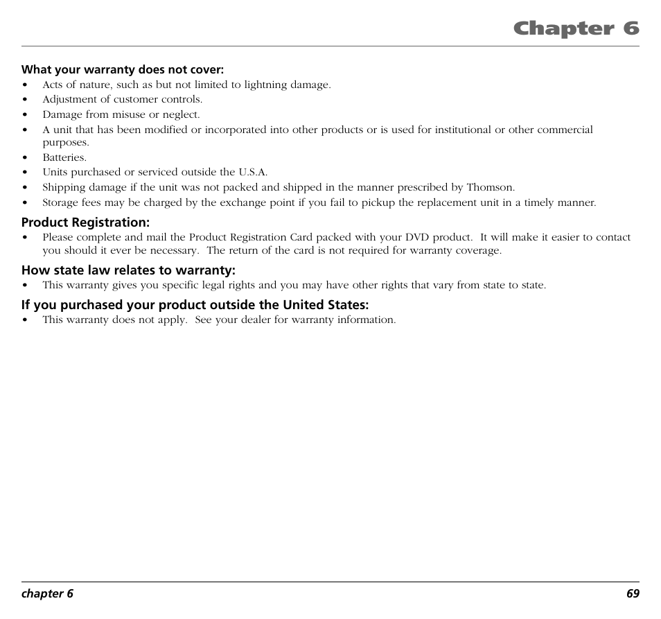 Chapter 6 | RCA RC5400P User Manual | Page 73 / 78