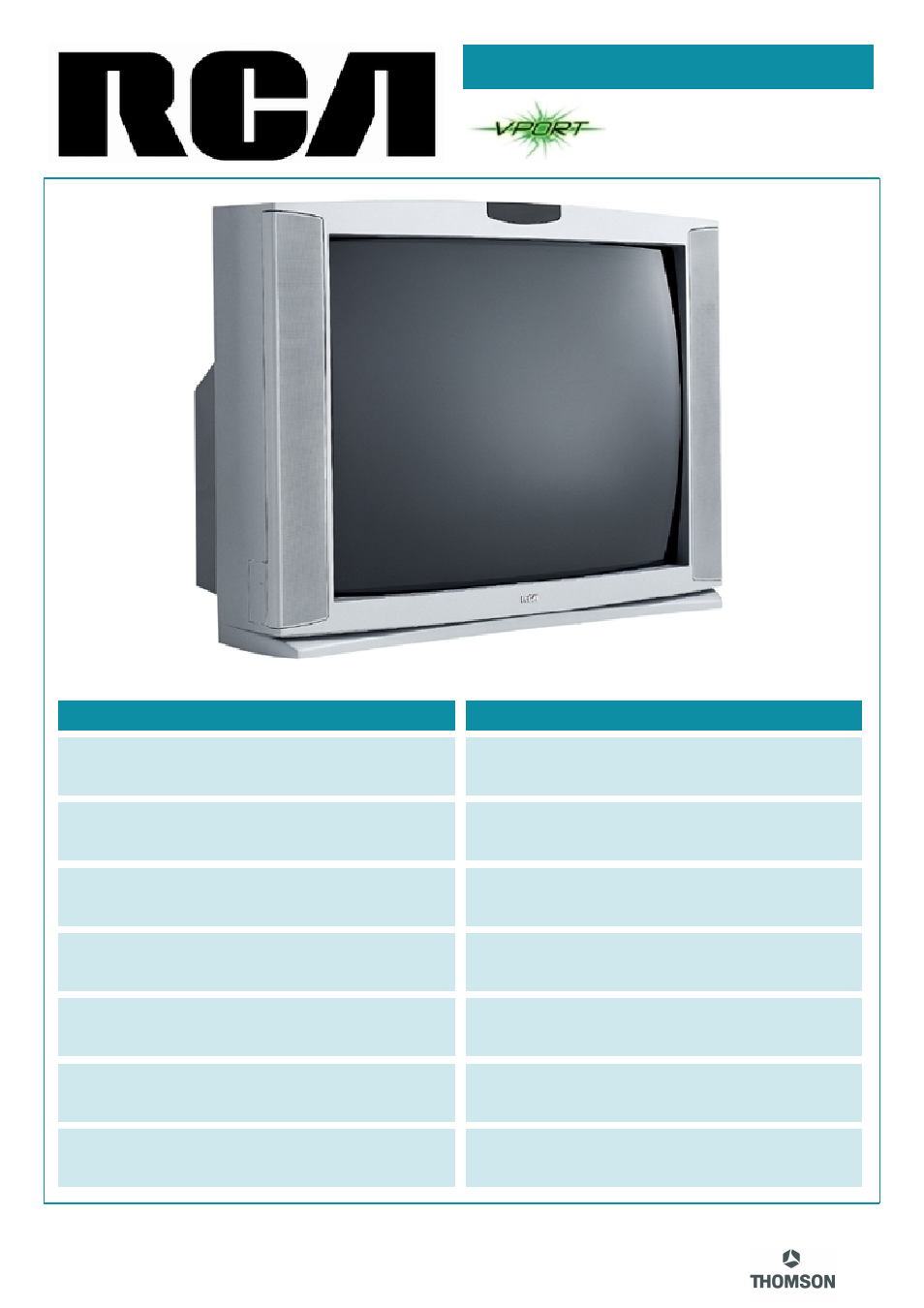 RCA 36V550T User Manual | 2 pages