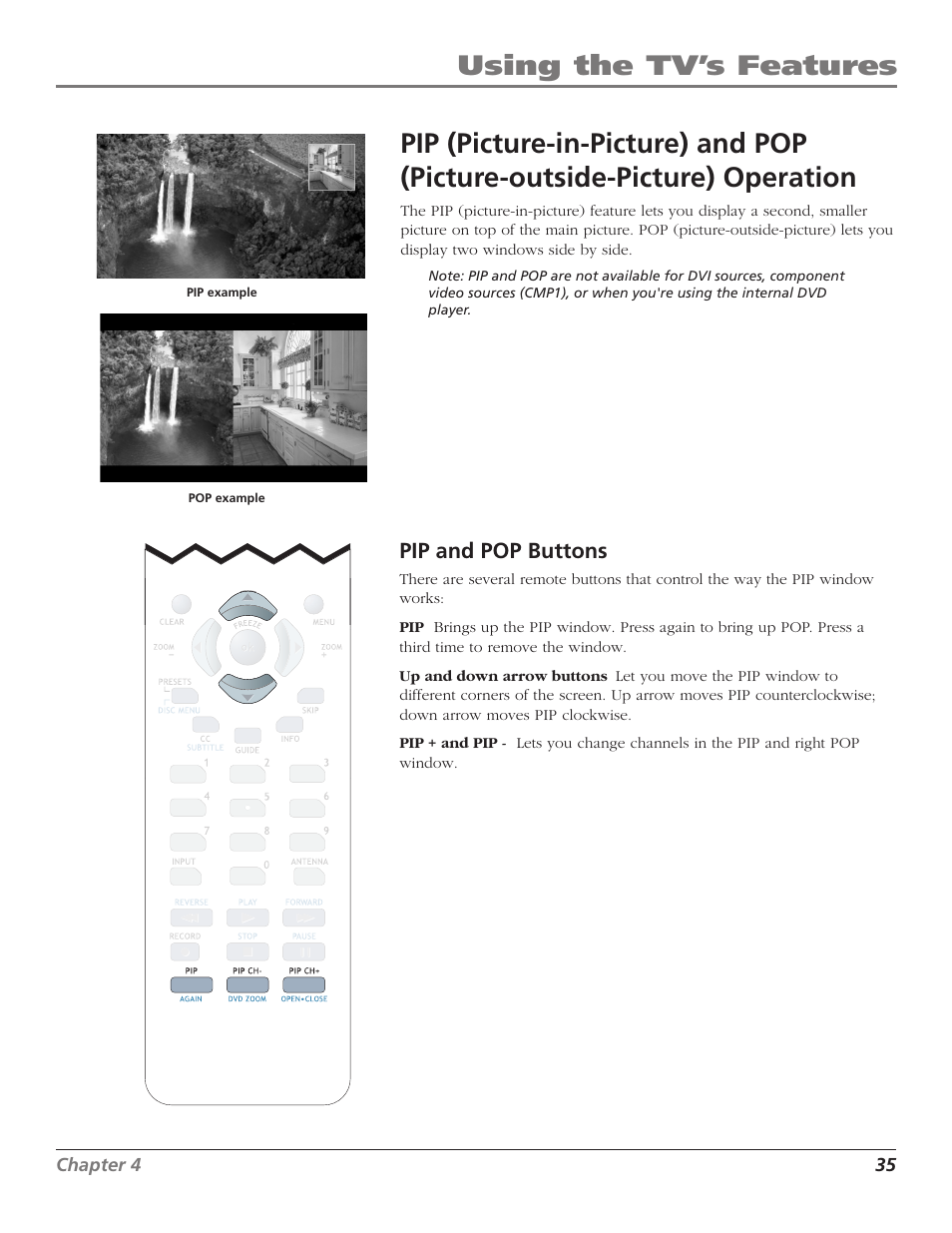 Using the tv’s features | RCA D52W27D User Manual | Page 37 / 64
