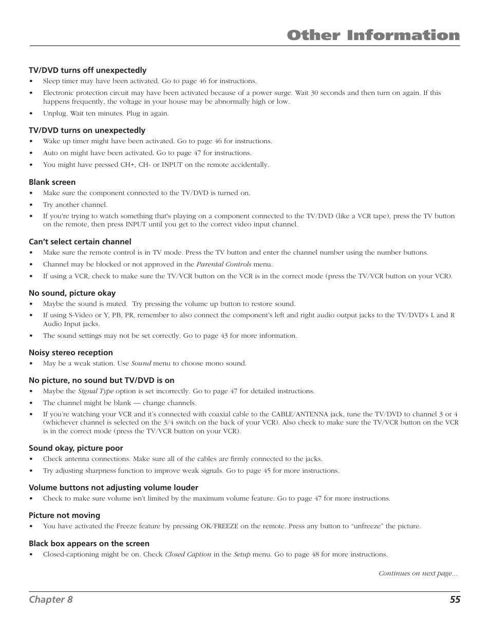 Other information | RCA D52W27D User Manual | Page 57 / 64