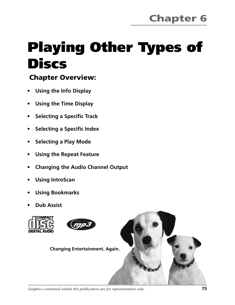 Playing other types of discs, Chapter 6, Chapter overview | RCA TruFlat BD20TF10 User Manual | Page 77 / 104