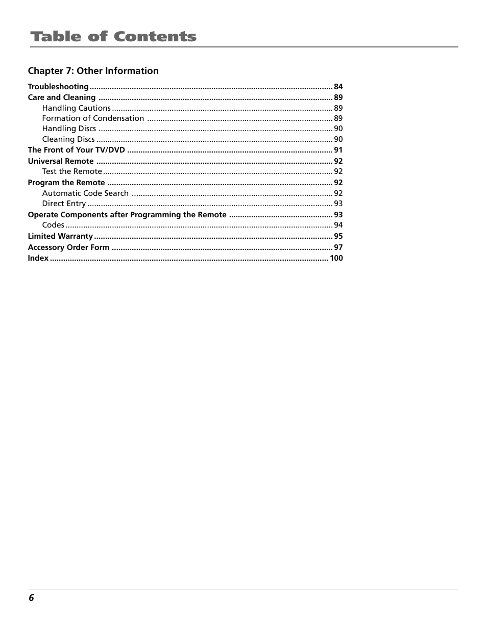 RCA TruFlat BD20TF10 User Manual | Page 8 / 104