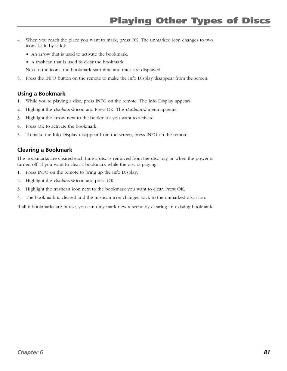 Playing other types of discs | RCA TruFlat BD20TF10 User Manual | Page 83 / 104