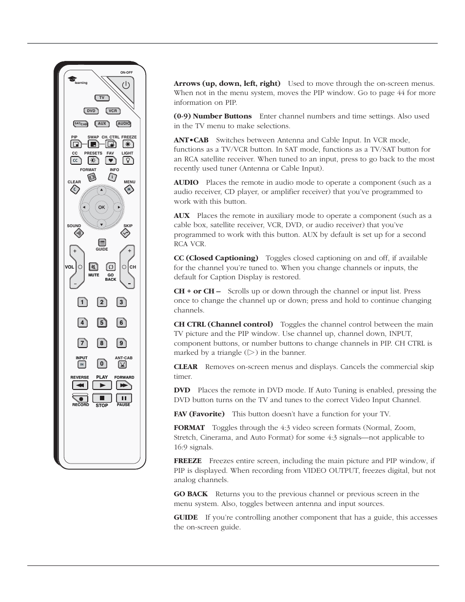 24 chapter 2 | RCA SCENIUM HDTV with DLP technology High-Definition Television User Manual | Page 26 / 80