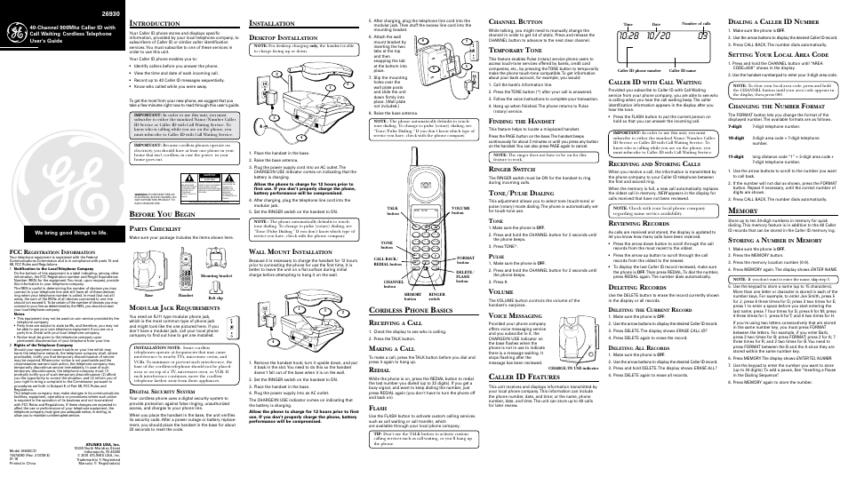 RCA 26930 User Manual | 2 pages