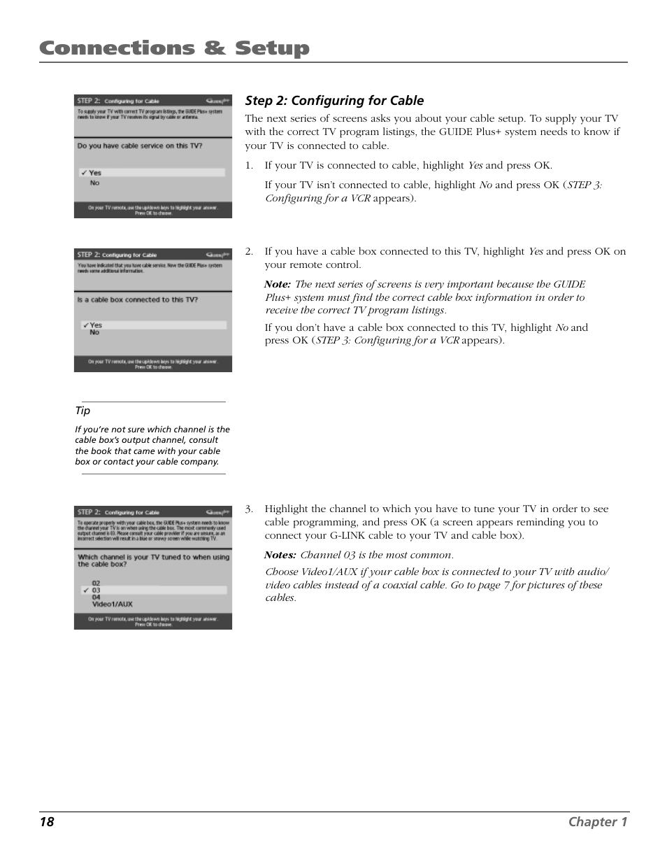 Connections & setup | RCA F20648 User Manual | Page 20 / 64