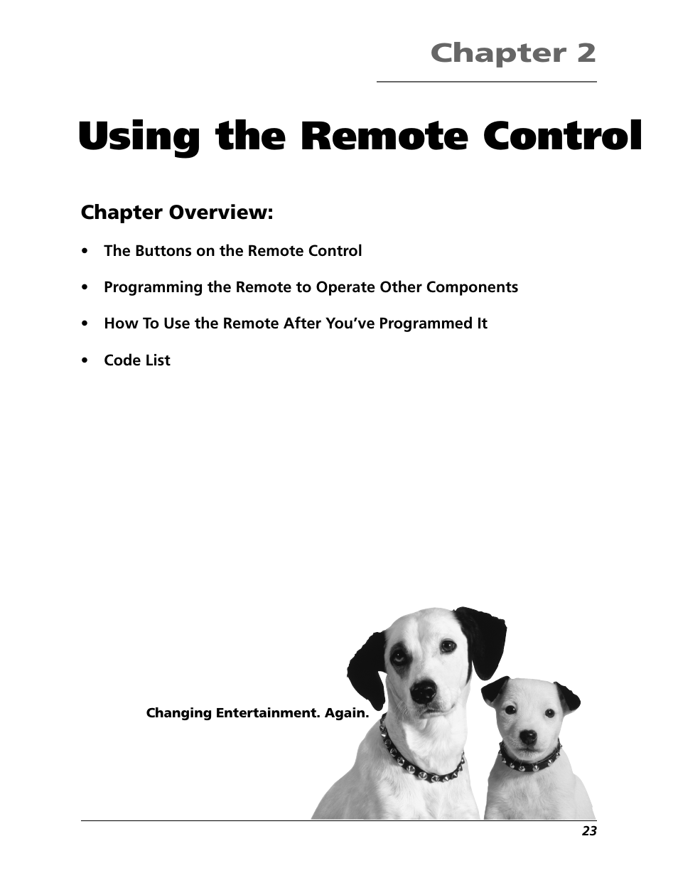 Using the remote control, Chapter 2 | RCA F20648 User Manual | Page 25 / 64