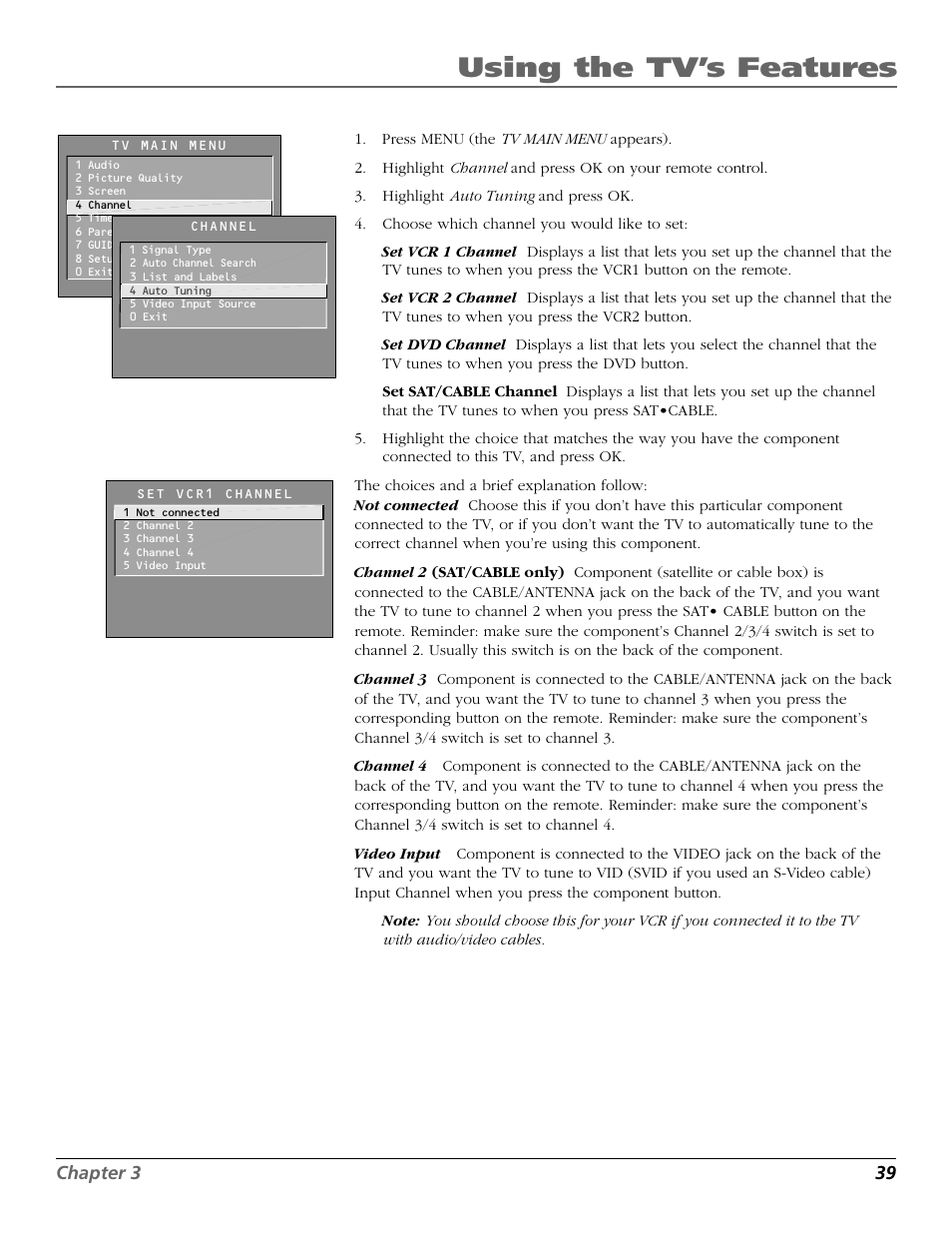 Using the tv’s features | RCA F20648 User Manual | Page 41 / 64