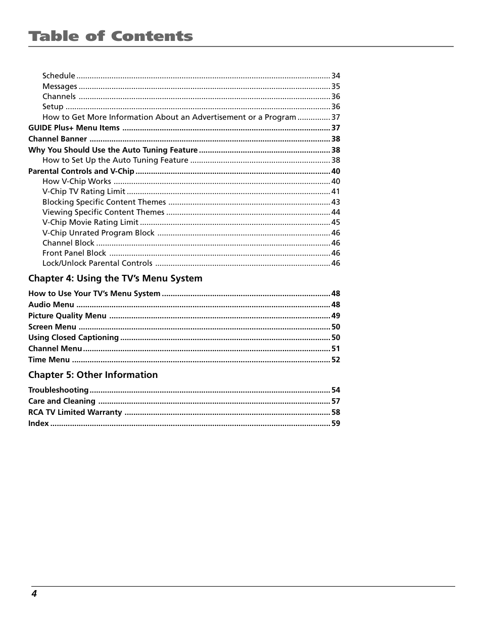 RCA F20648 User Manual | Page 6 / 64