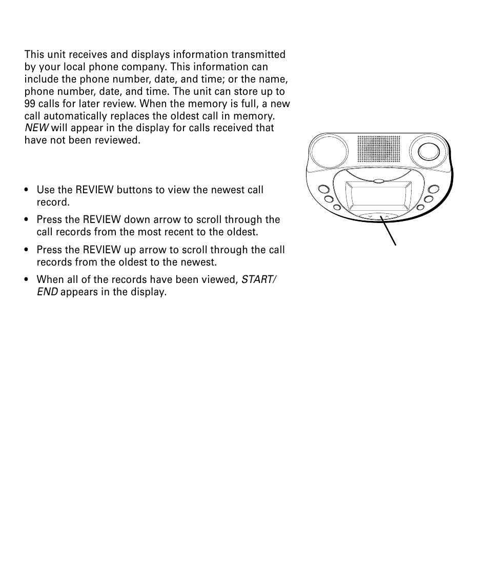 Receiving and storing calls, Reviewing call records, Eceiving | Toring, Alls, Eviewing, Ecords | RCA 29292 User Manual | Page 16 / 60