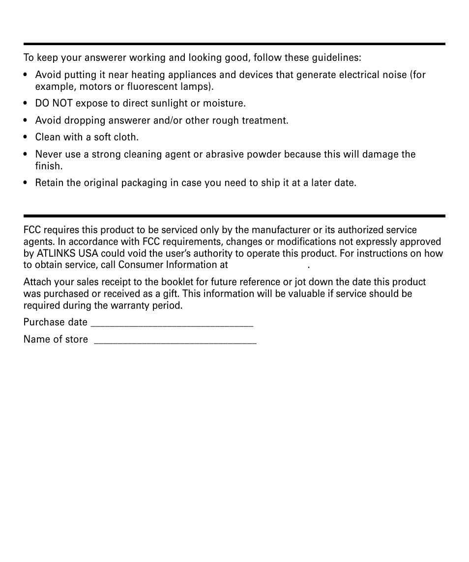 General product care, Service, Eneral | Roduct, Ervice | RCA 29292 User Manual | Page 27 / 60