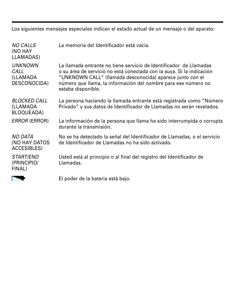 Indicadores de mensajes, Ndicadores, Ensajes | RCA 29292 User Manual | Page 50 / 60