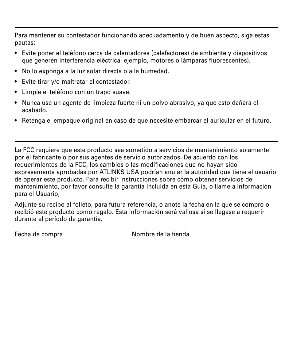 Cuidado general del producto, Cómo obtener servicios de mantenimiento, Uidado | Eneral, Roducto, Obtener, Servicios, Mantenimiento | RCA 29292 User Manual | Page 57 / 60