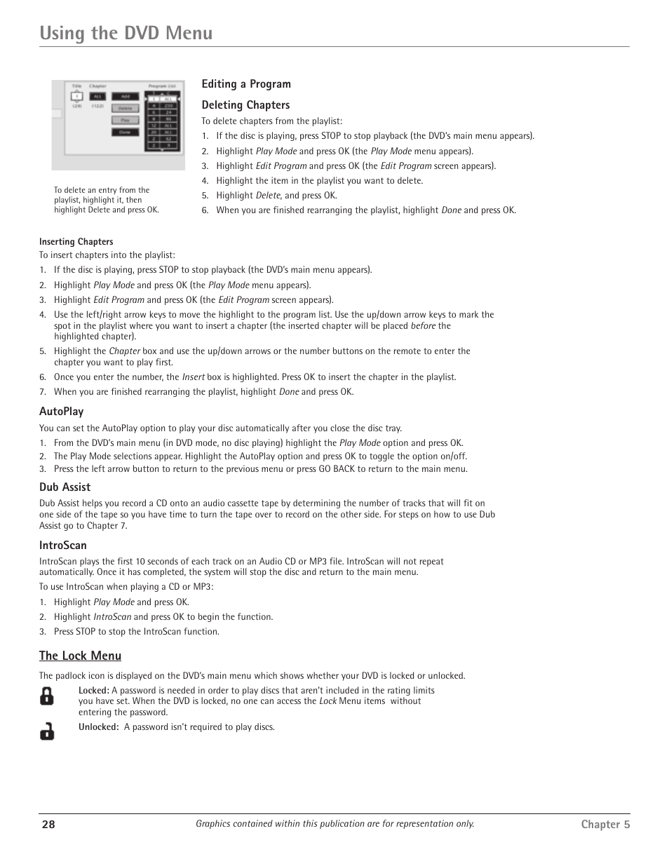 Using the dvd menu | RCA Scenium D61W135D User Manual | Page 30 / 48