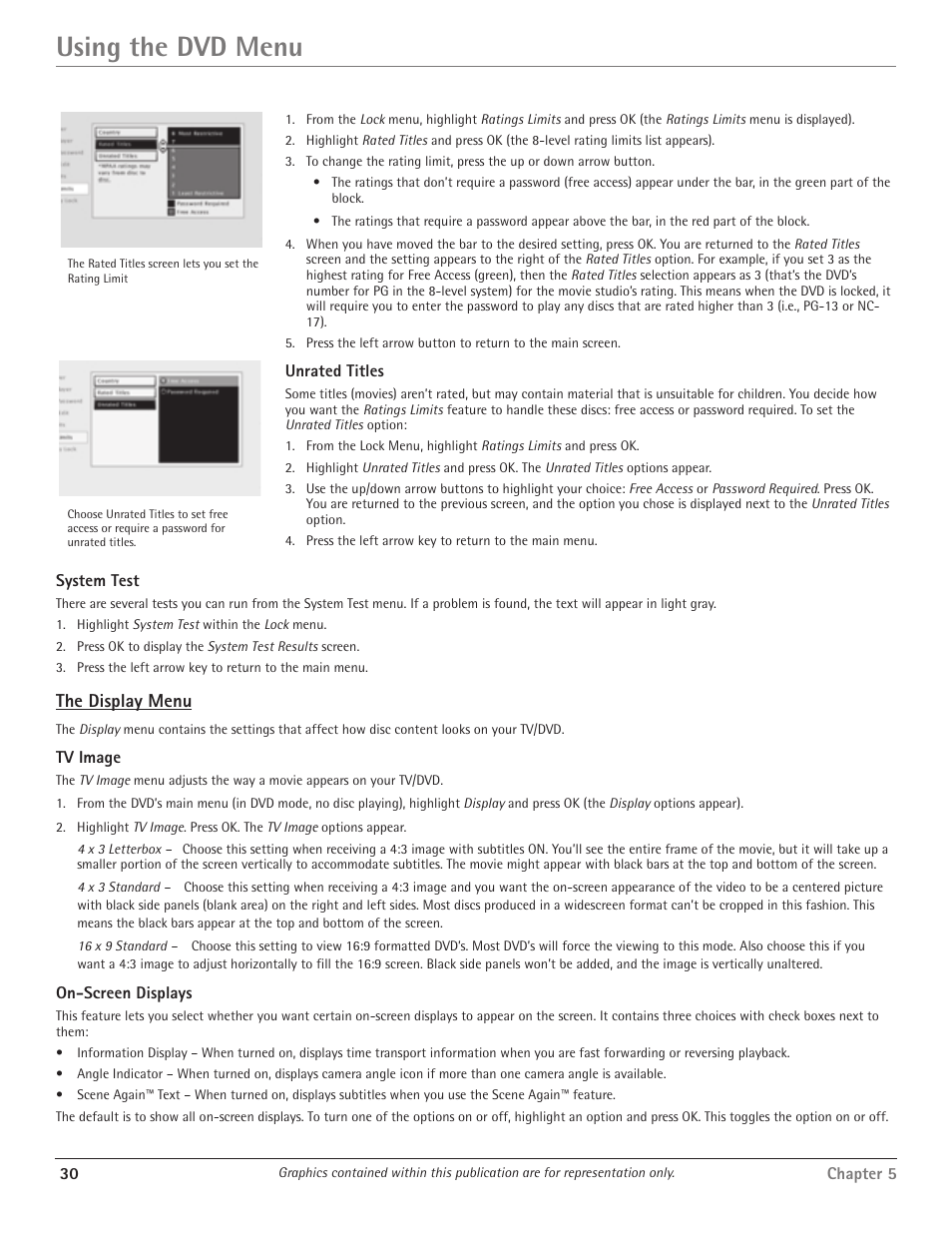 Using the dvd menu | RCA Scenium D61W135D User Manual | Page 32 / 48