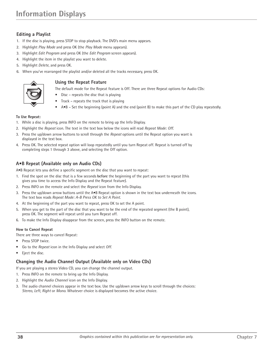 Information displays | RCA Scenium D61W135D User Manual | Page 40 / 48