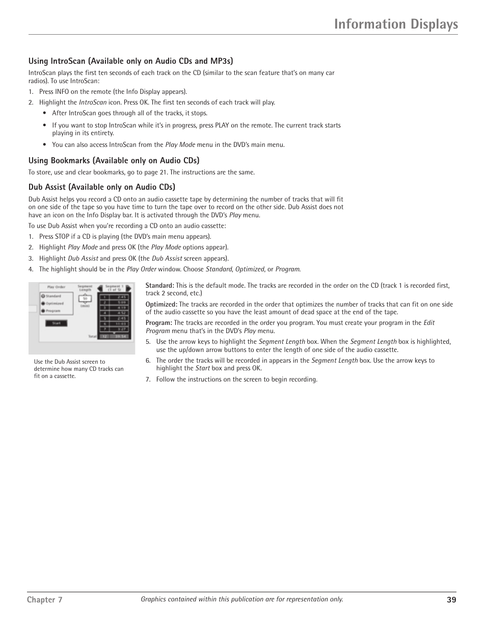 Information displays | RCA Scenium D61W135D User Manual | Page 41 / 48