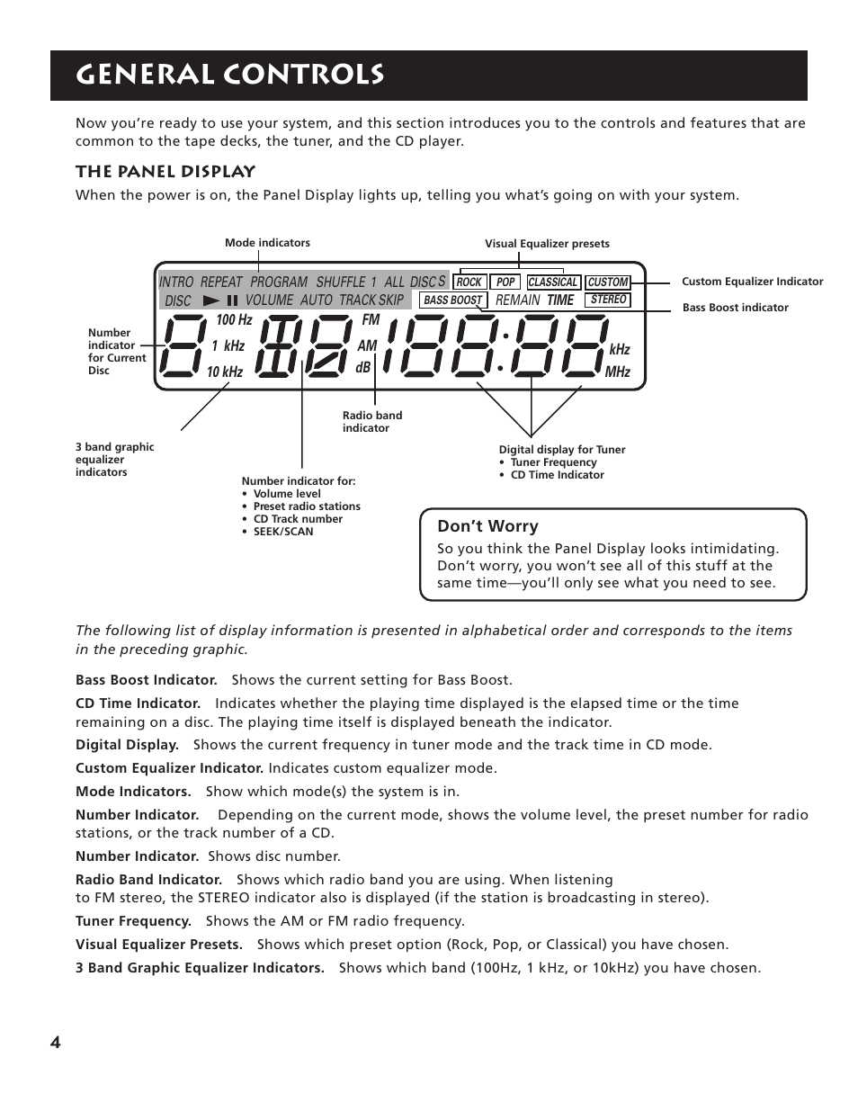 General controls | RCA RP-9555 User Manual | Page 6 / 22