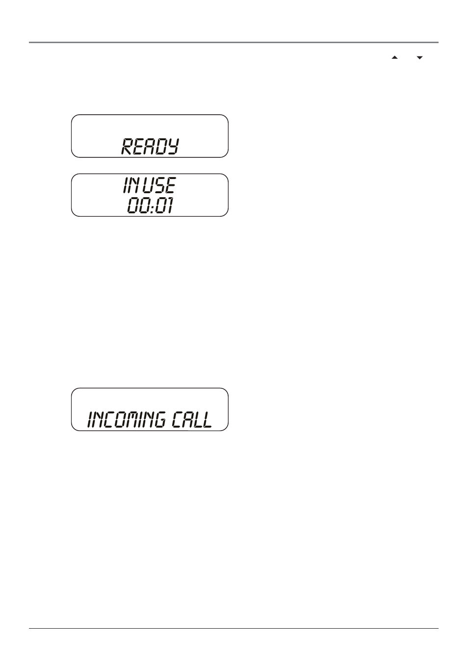 Ready in use 00:01 incoming call | RCA 25001 User Manual | Page 11 / 40