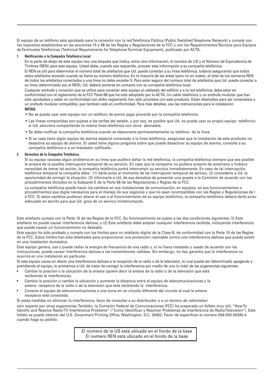 Información importante, Información sobre la aprobación de equipo, Información de interferencias | RCA 25001 User Manual | Page 22 / 40