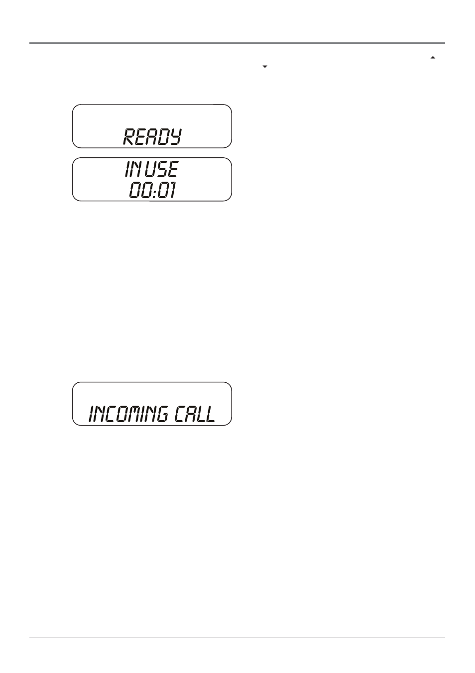 Ready in use 00:01 incoming call, Operación del teléfono con altavoz | RCA 25001 User Manual | Page 31 / 40