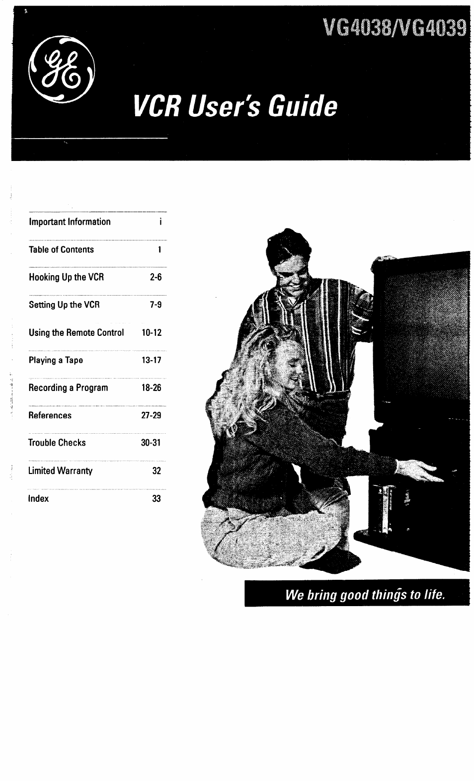 RCA VG4038/ VG4039 User Manual | 36 pages