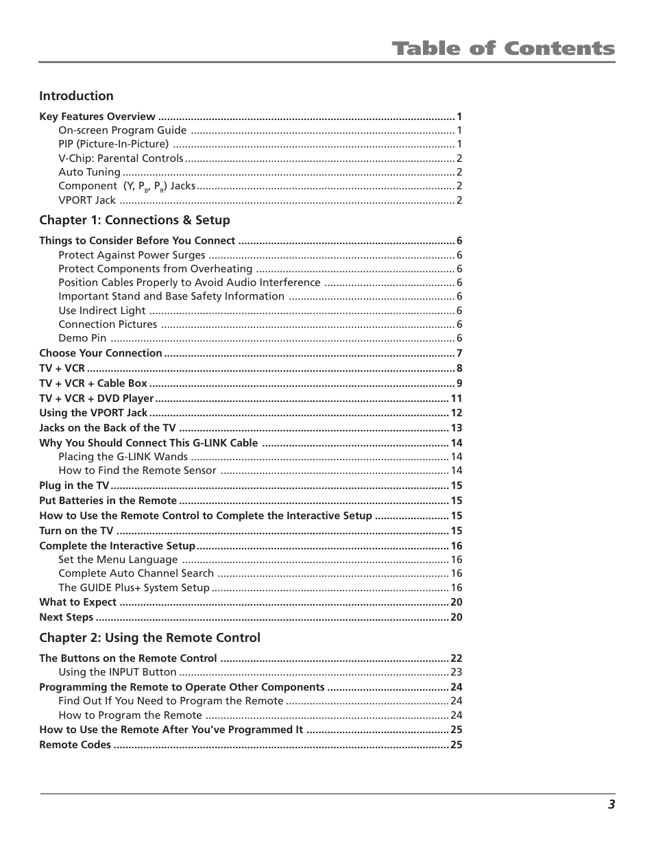 RCA F36TF720 User Manual | Page 5 / 64