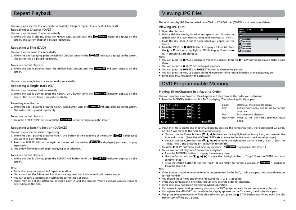 Repeat playback | RCA DRC62708 User Manual | Page 10 / 12